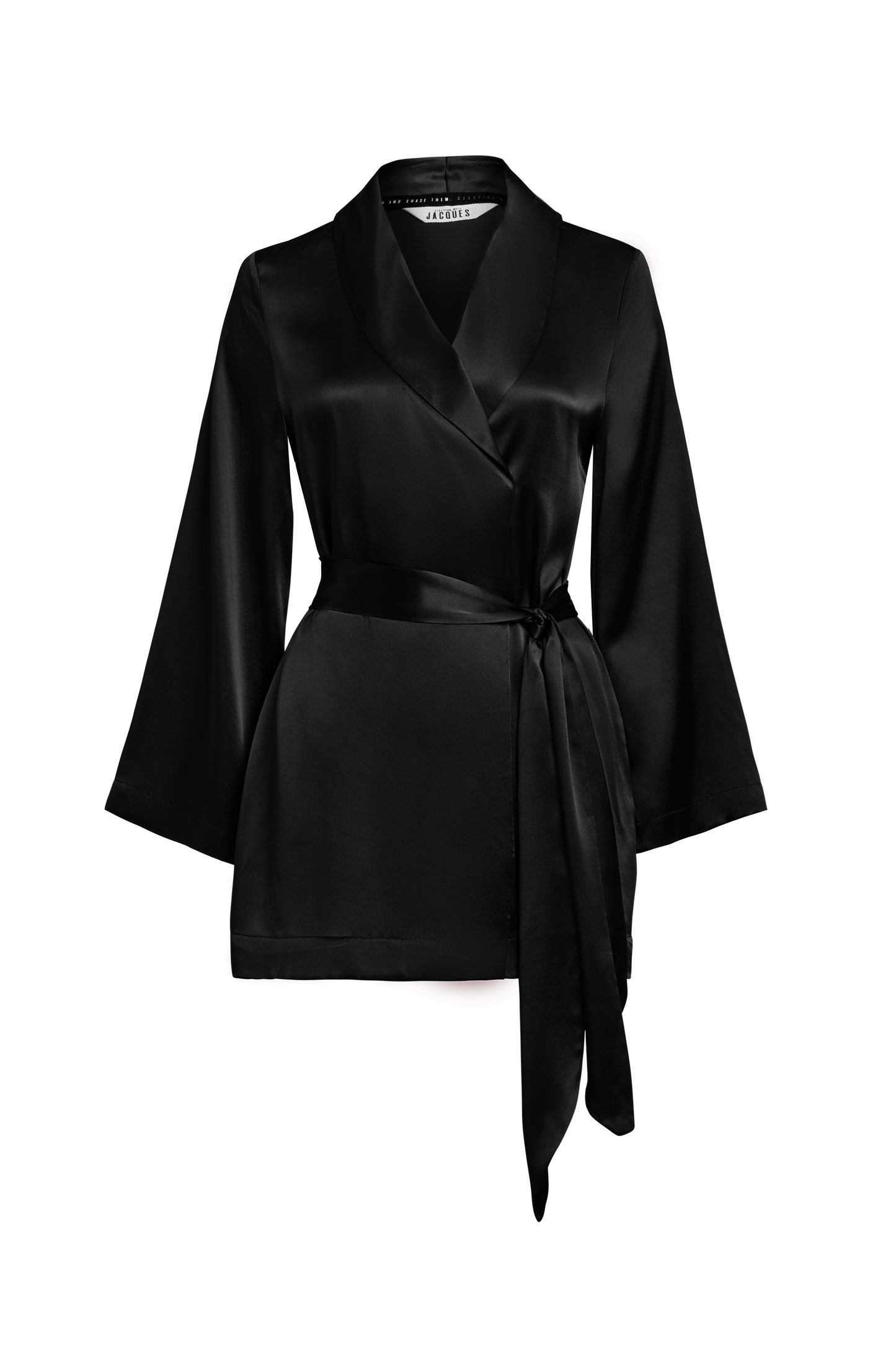 BON VIVANT SILK ROBE NOUVEAU {BLACK}