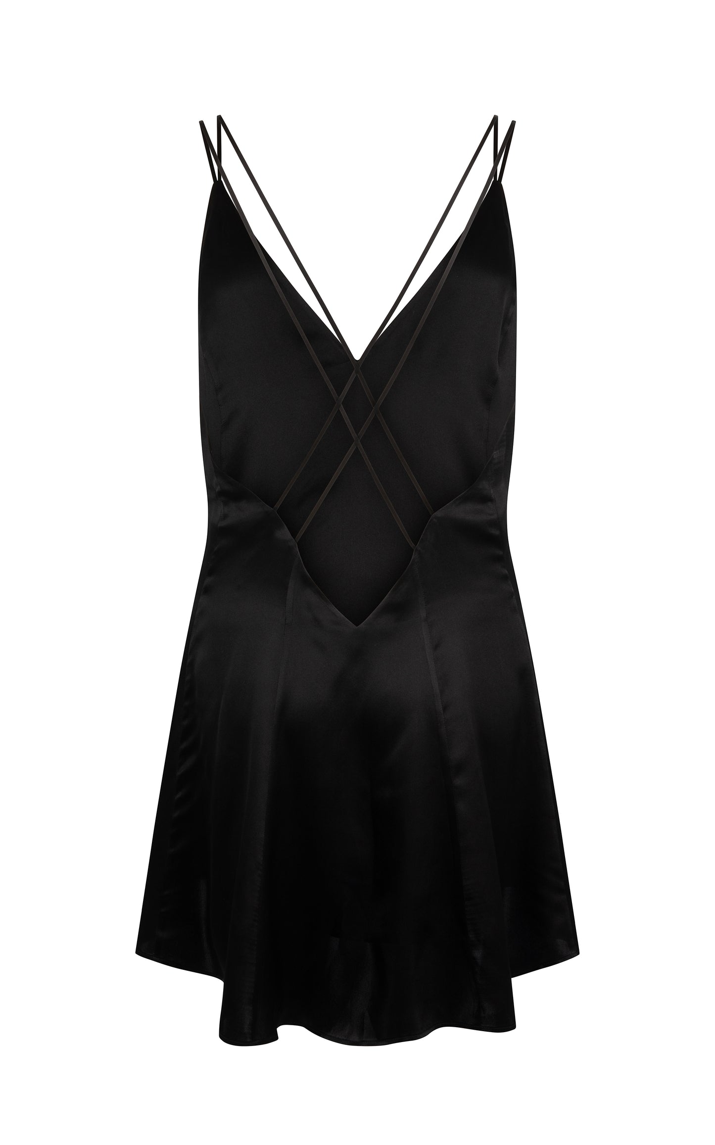 FREUDIAN SILK MINI SLIP {BLACK}