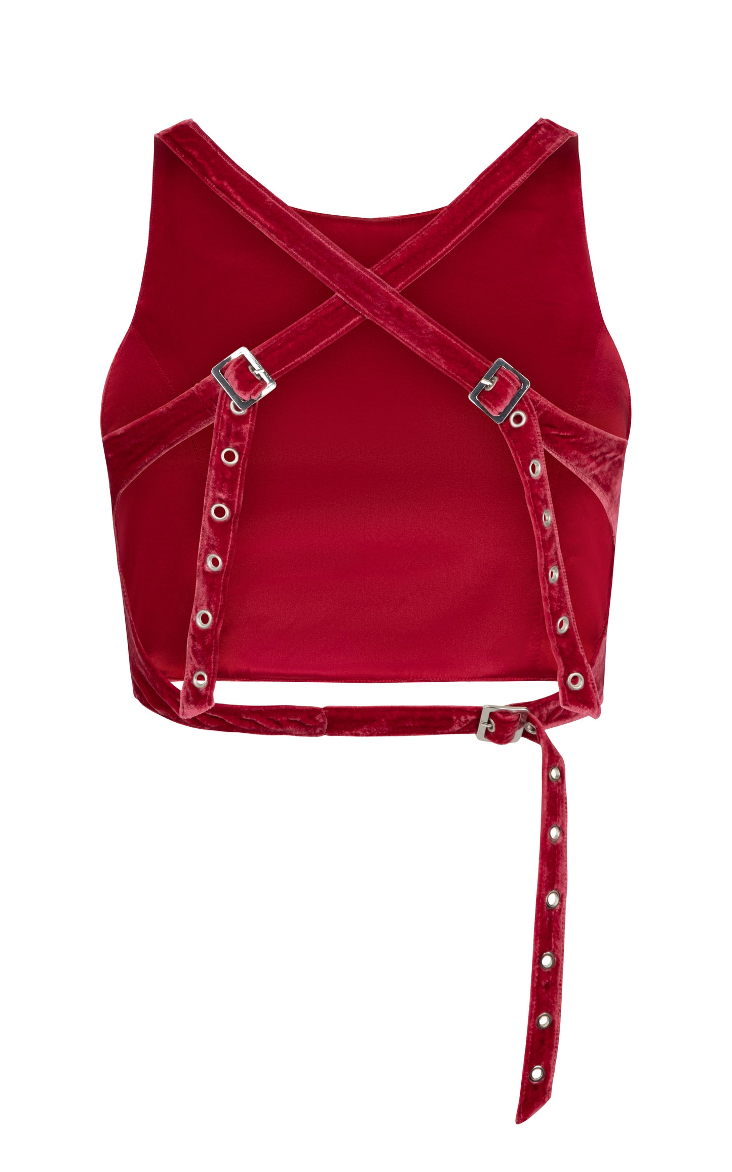 BON JACQUES VELVET TOP {TANGO RED}
