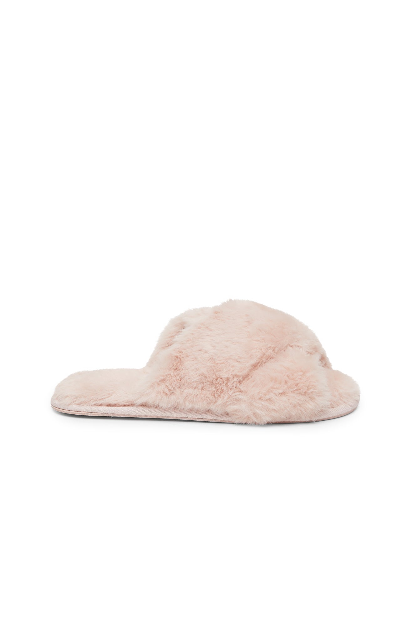 FUR FREE FUR SLIPPERS {ROSE DUST}