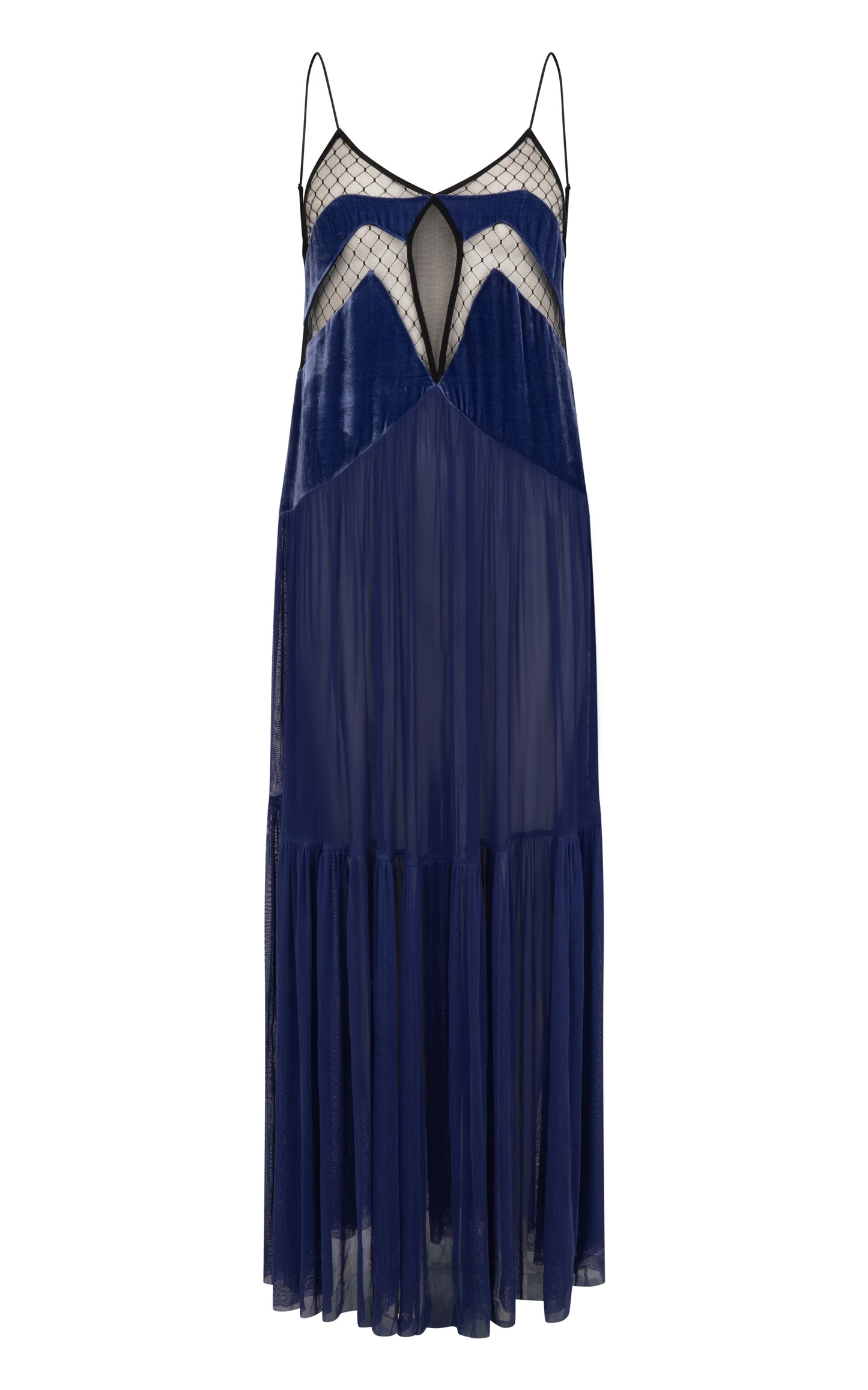 FRANCINE VELVET MAXI DRESS {INDIGO BLUE }