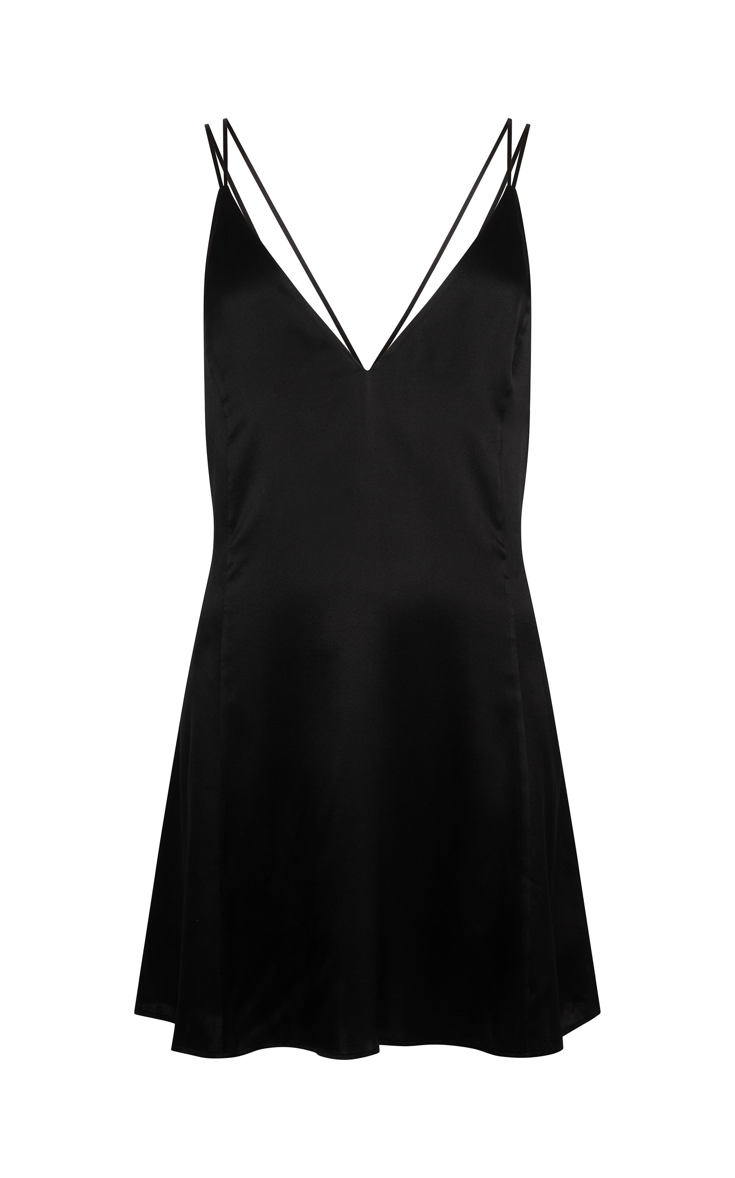 FREUDIAN SILK MINI SLIP {BLACK}