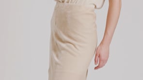 BIANCA VELVET SKIRT {SAND}