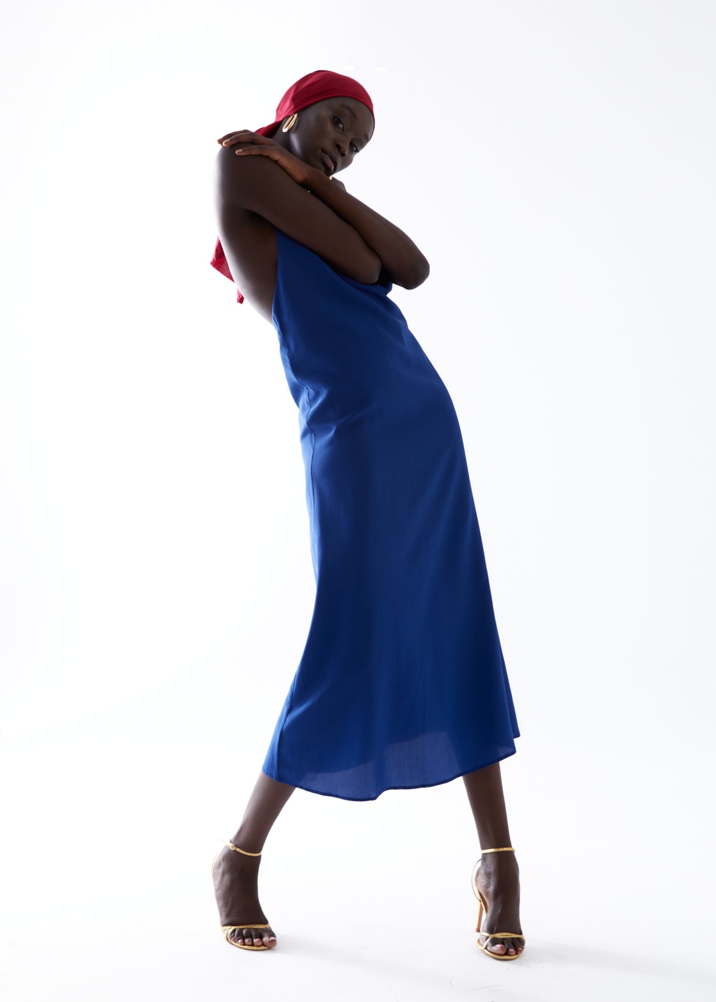 T-BOZ SLIP DRESS {MONACO BLUE}