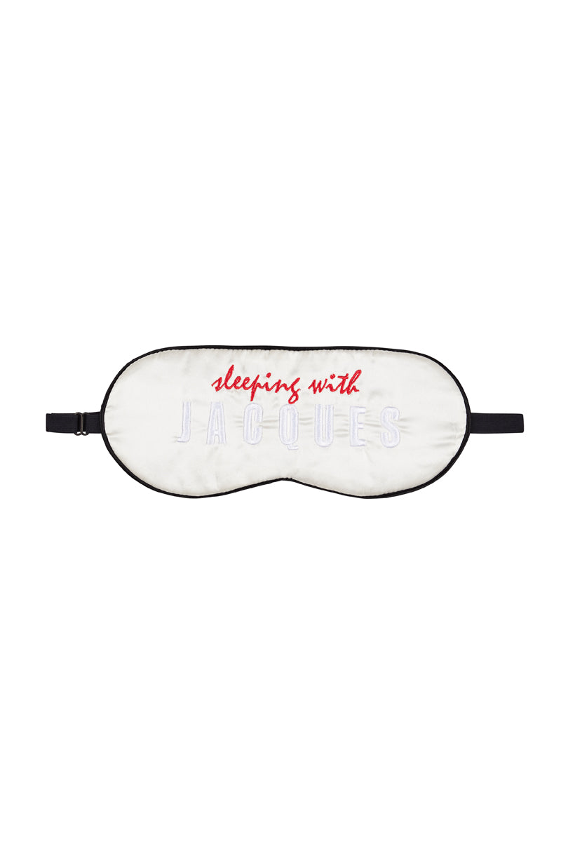 SILK SLEEP MASK {BLACK/WHITE}