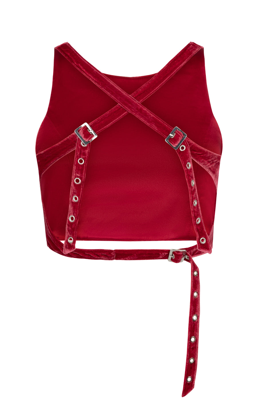 BON JACQUES VELVET TOP {TANGO RED}