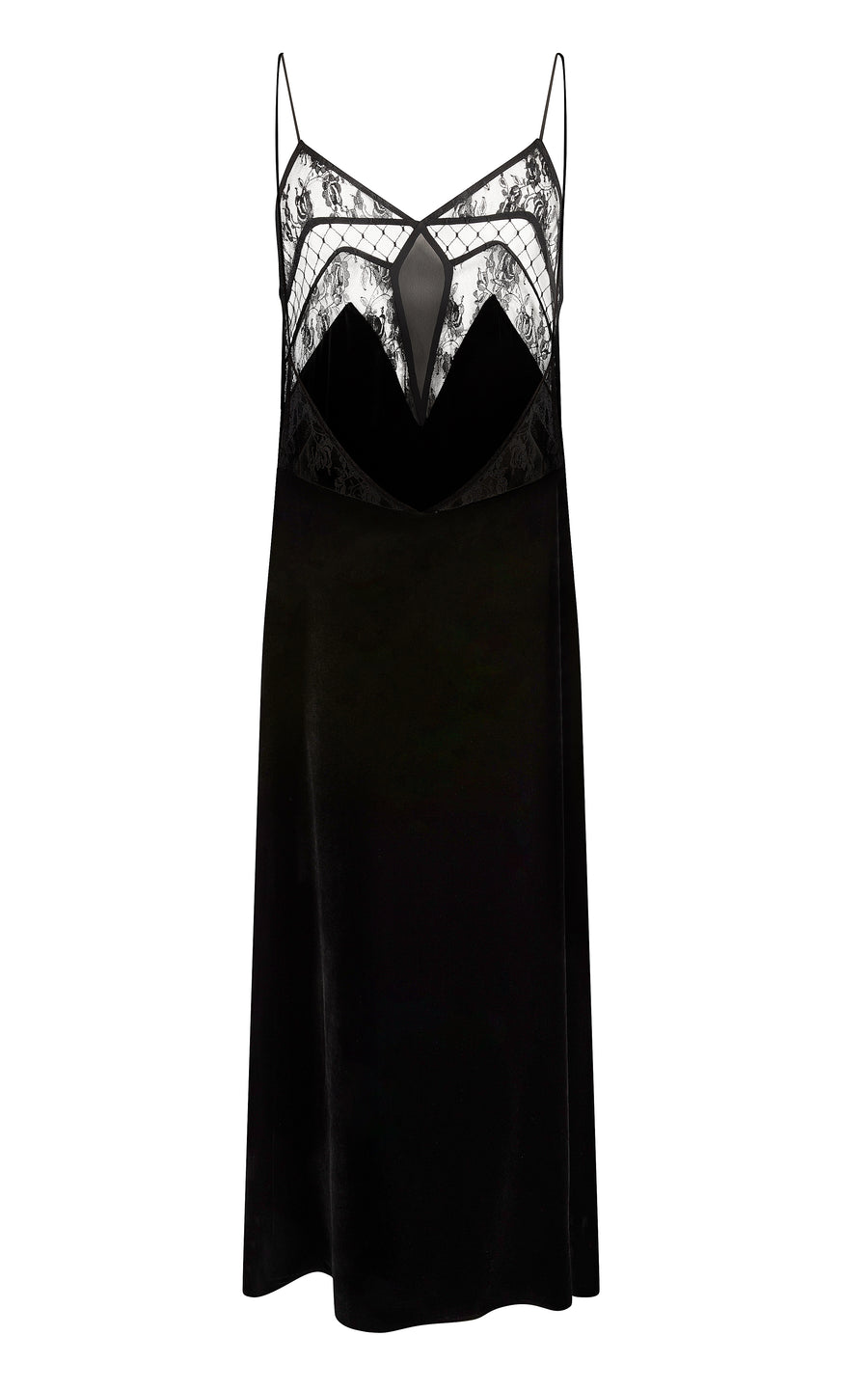 FRANCINE VELVET SLIP DRESS {BLACK}
