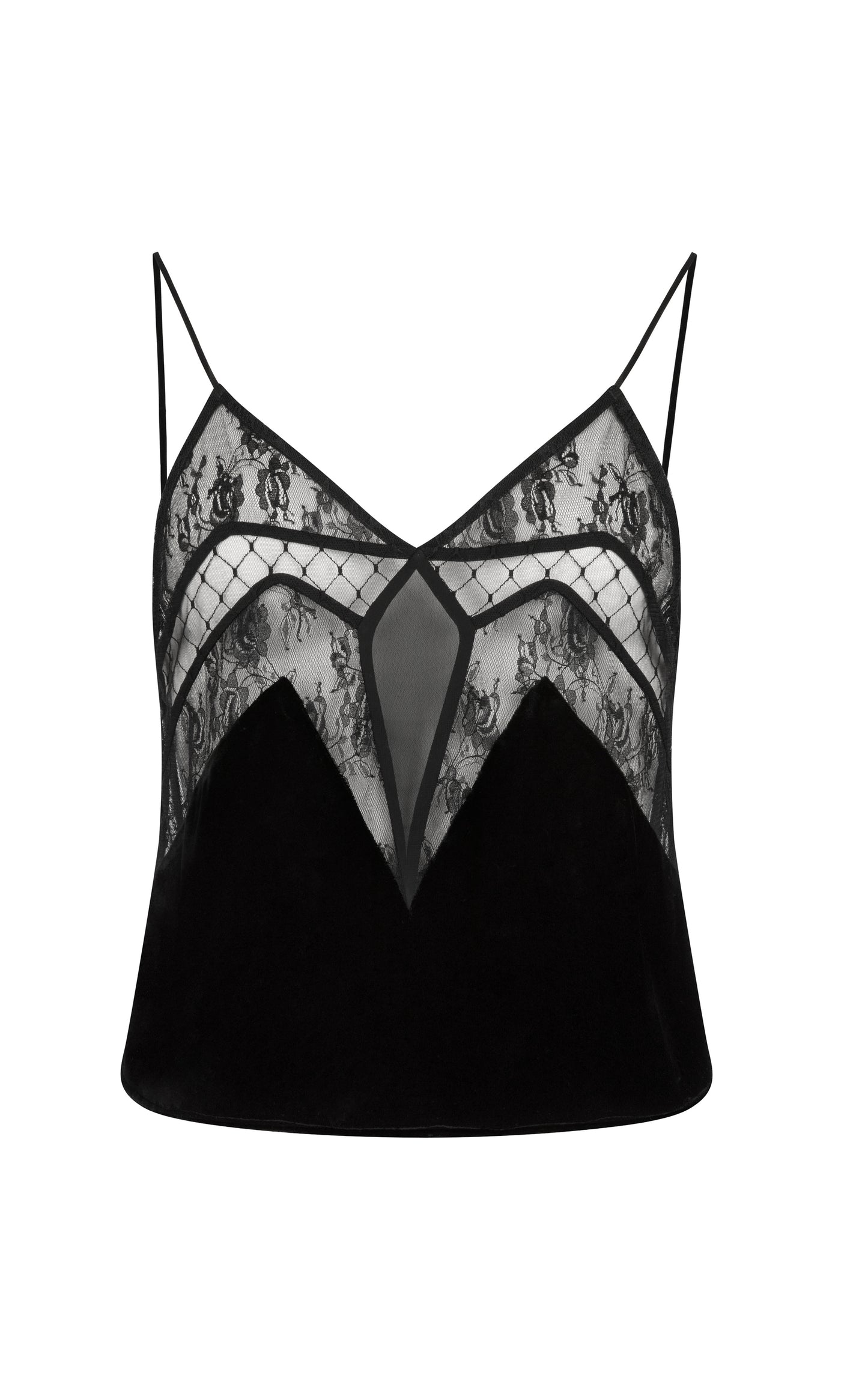 FRANCINE VELVET CAMISOLE {BLACK}