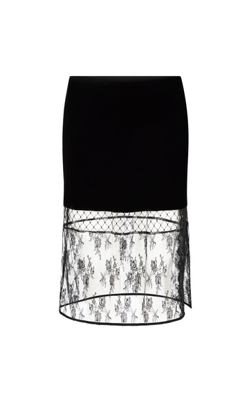 FRANCINE VELVET SKIRT {BLACK}