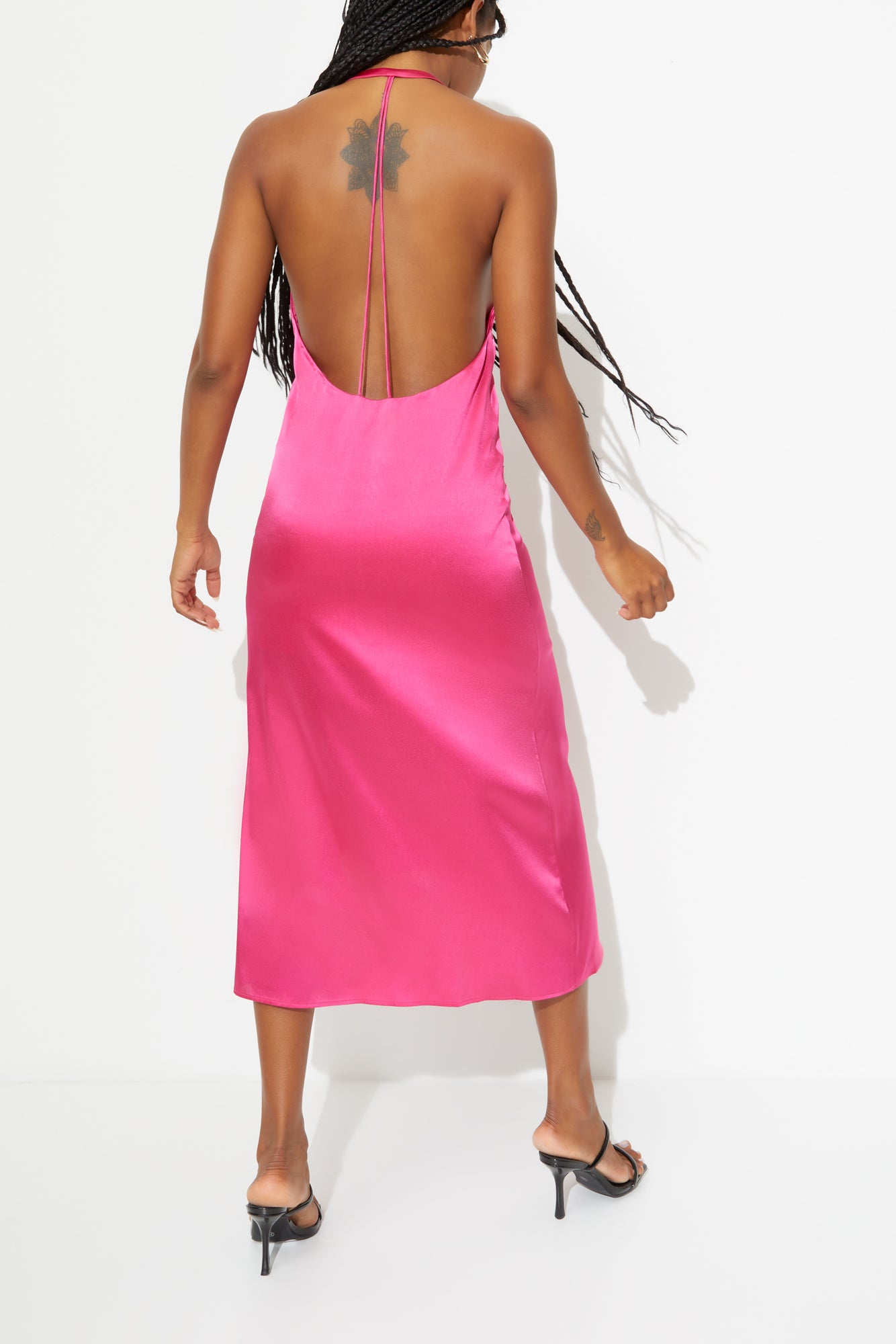 T-BOZ SLIP DRESS {HOT PINK}