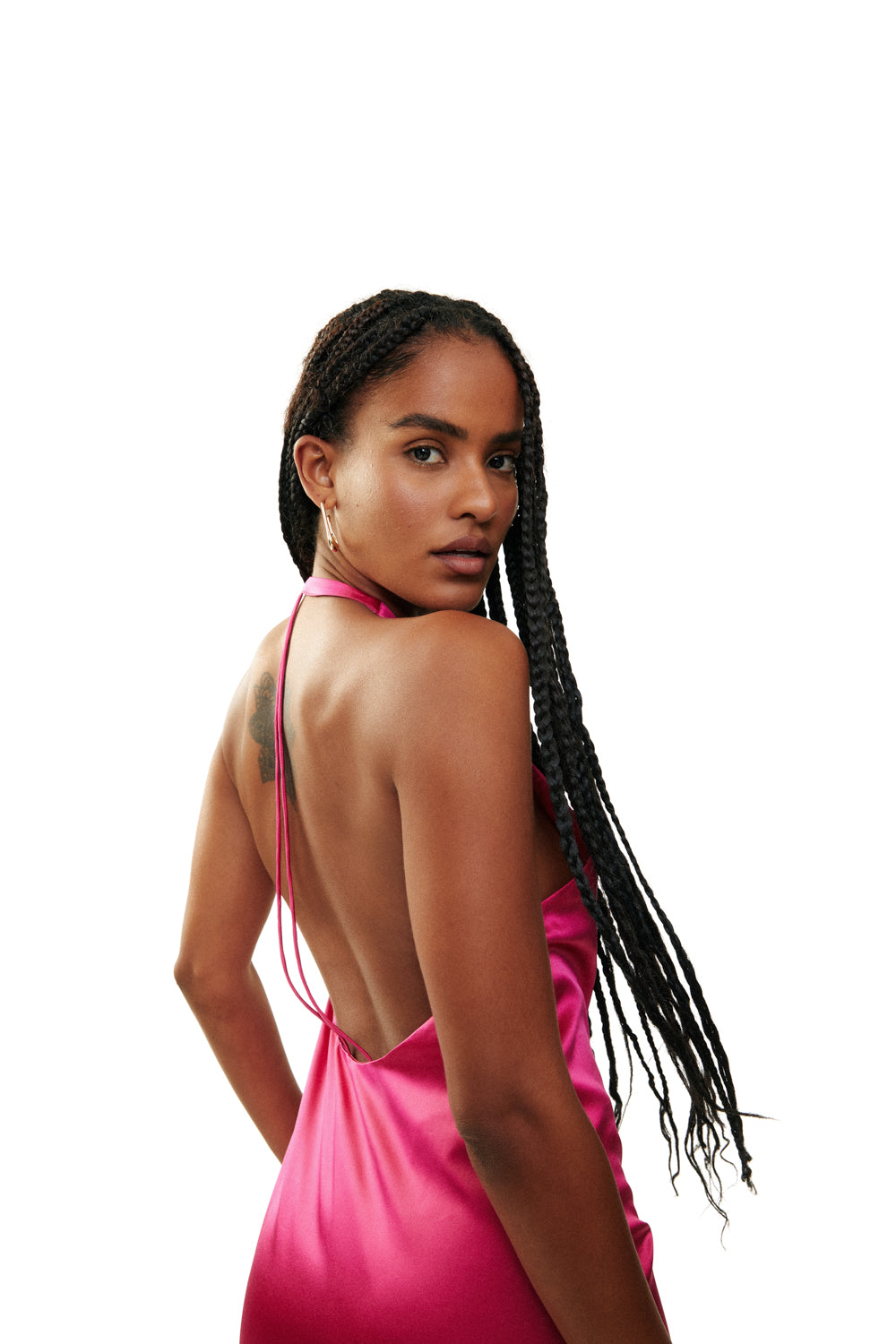 T-BOZ SLIP DRESS {HOT PINK}