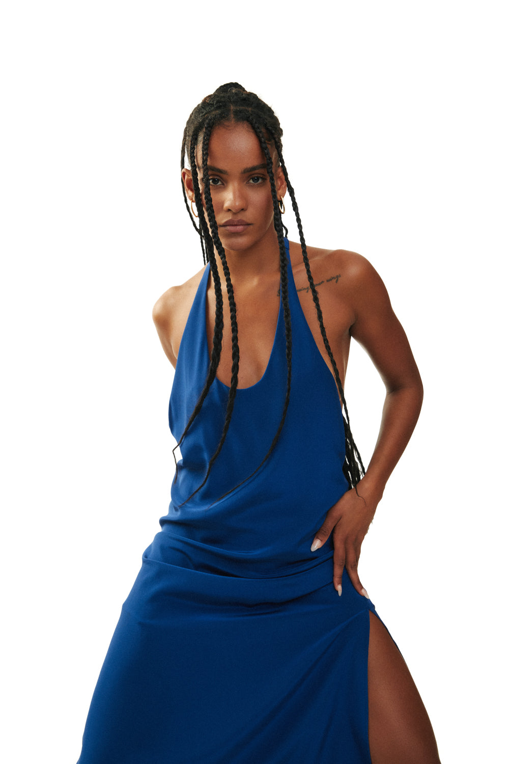 T-BOZ SLIP DRESS {MONACO BLUE}