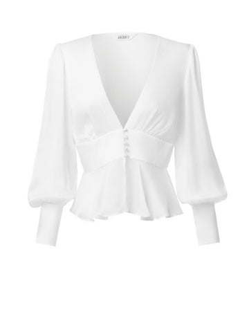 SYLVIA BLOUSE {WHITE}