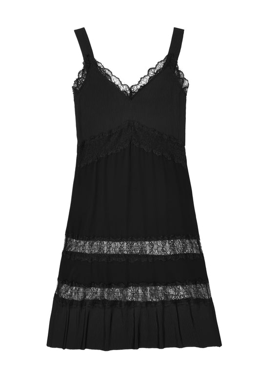 OSIRIS LBD A-LINE DRESS {BLACK]