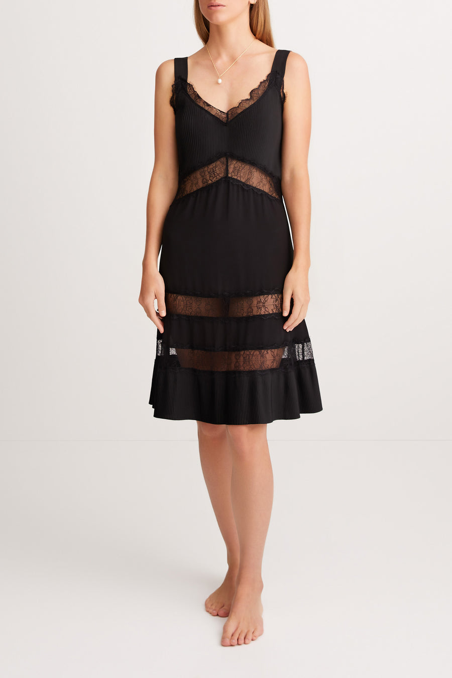 OSIRIS LBD A-LINE DRESS {BLACK]