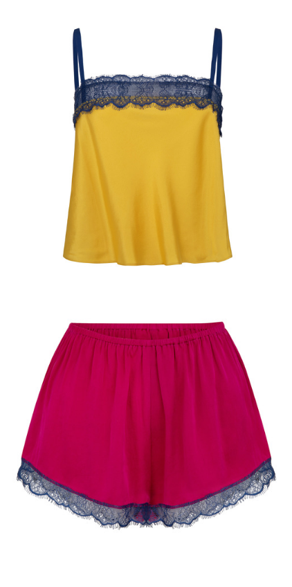 CLEO BOXER SET {MIMOSA YELLOW & HOT PINK}