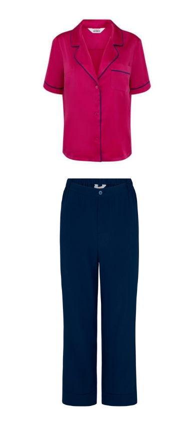 T-BOZ PJ SET [HOT PINK & MONACO BLUE}