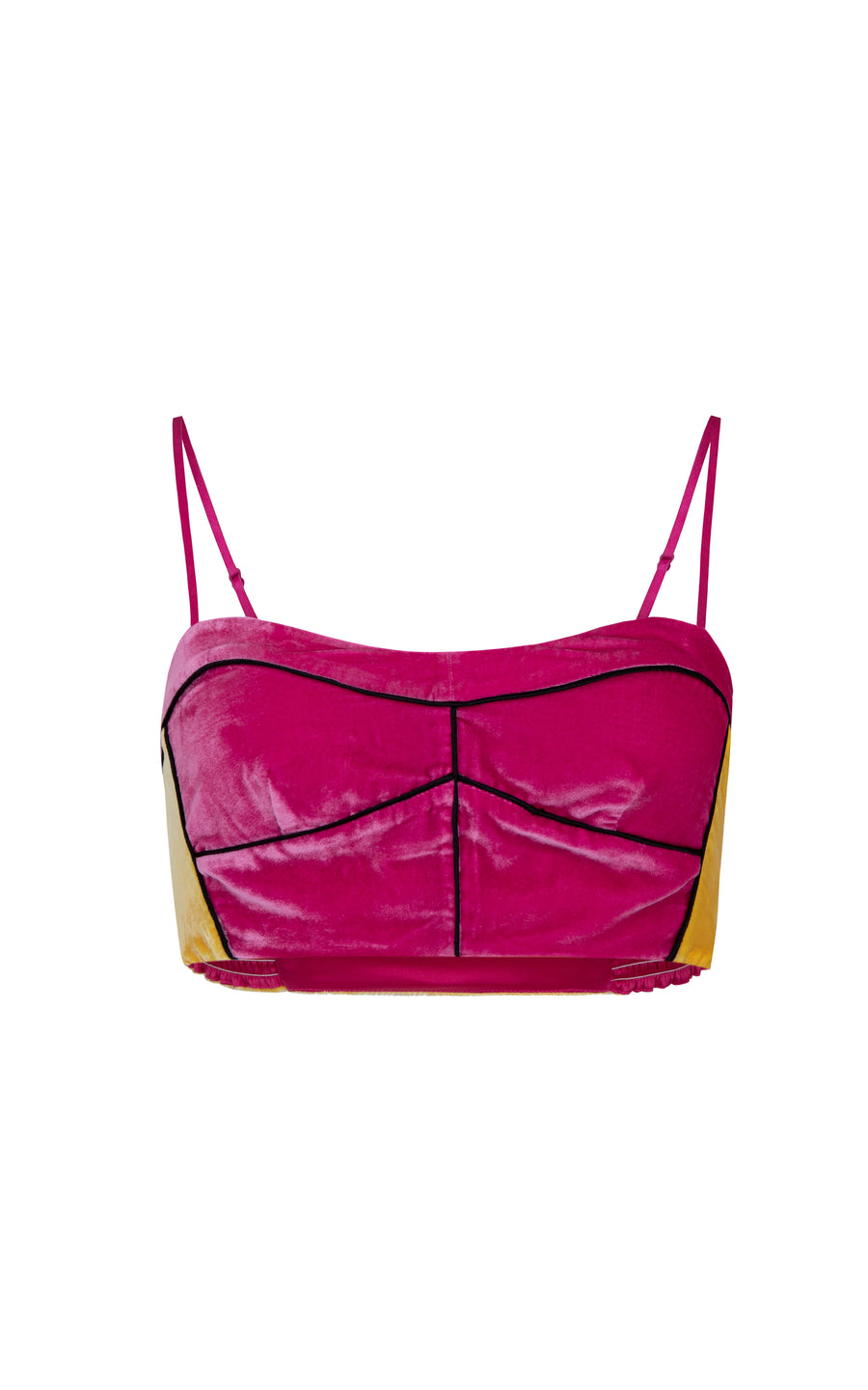 OPHELIA CORSET TOP {HOT PINK & MIMOSA YELLOW}
