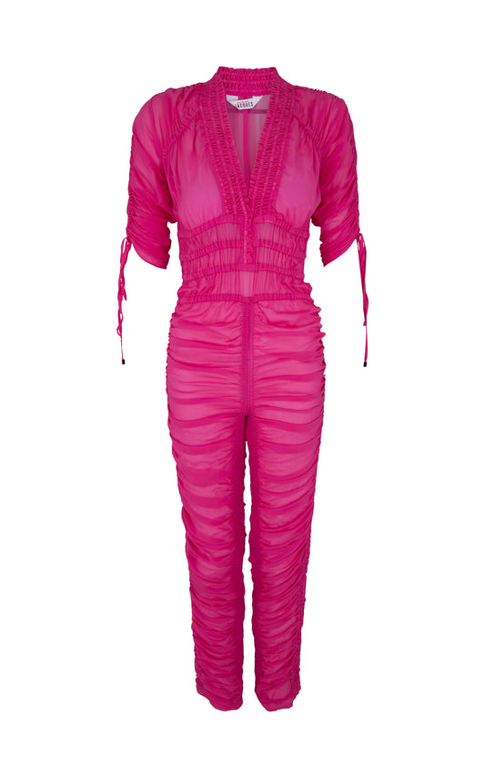 CHANTI JUMPSUIT {HOT PINK}