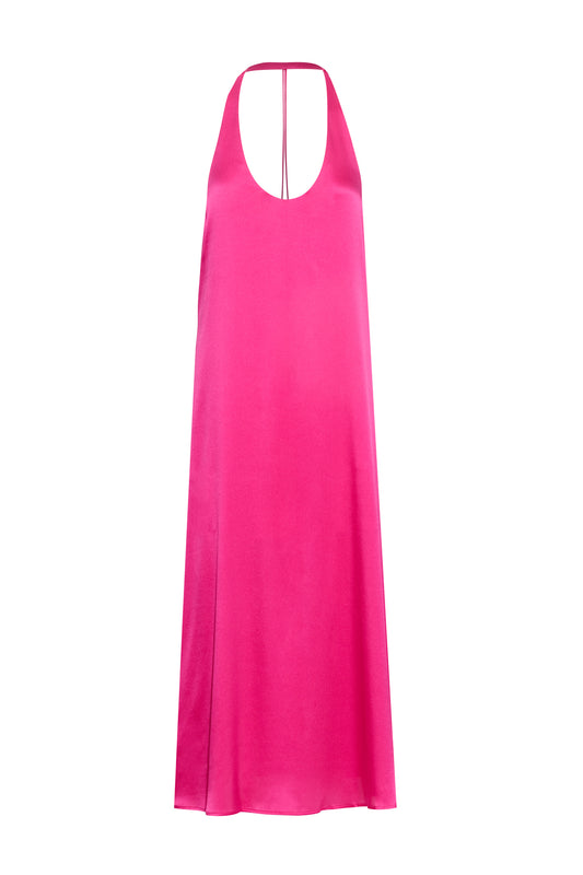 T-BOZ SLIP DRESS {HOT PINK}