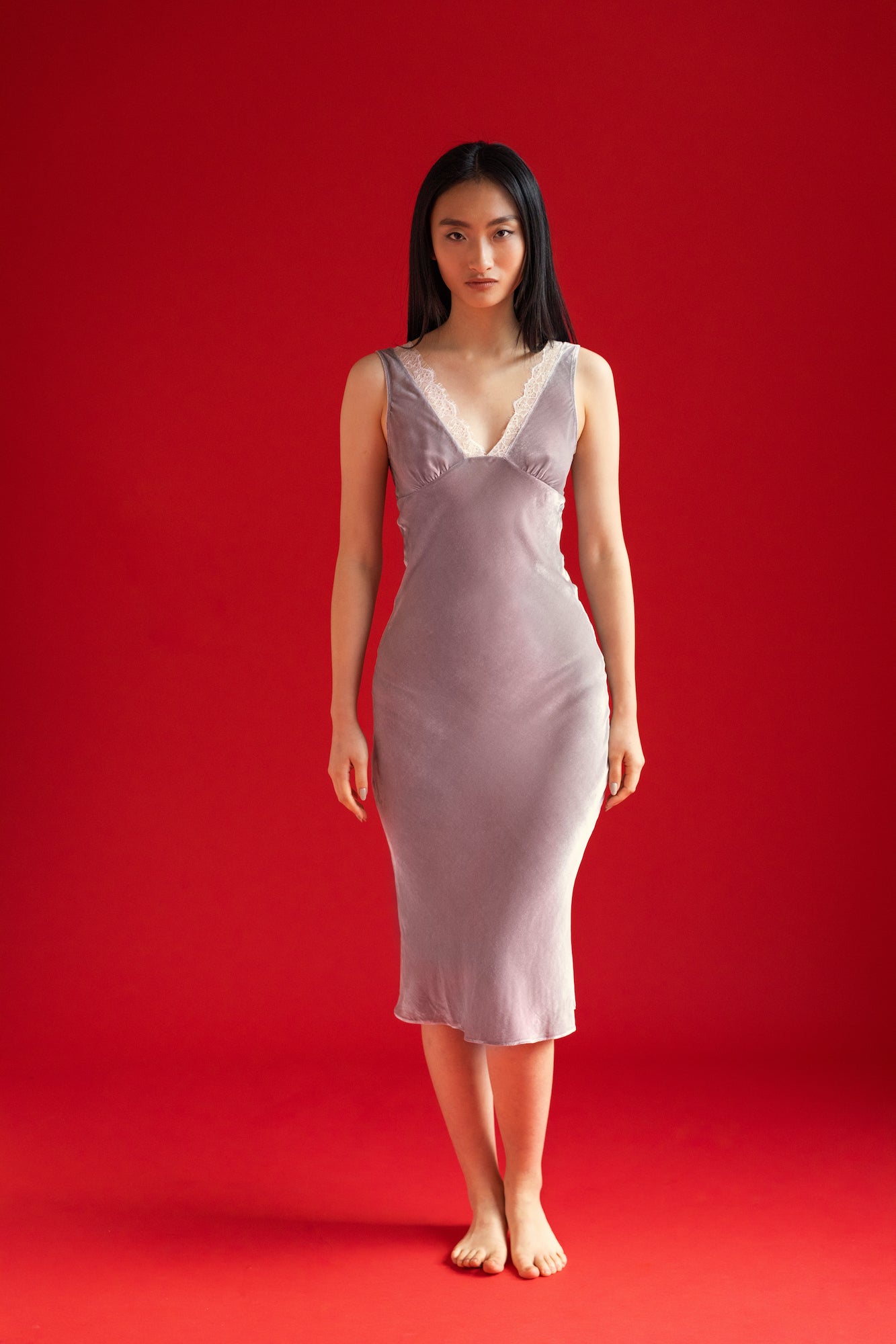 JULIA SLIP DRESS {PLATINUM}