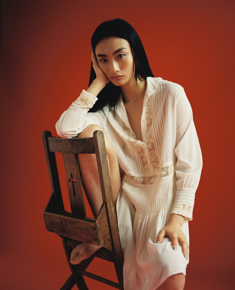 JANE BIRKIN SHIRT DRESS {CREAM}