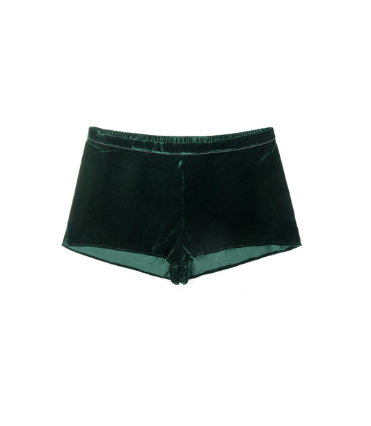 VELVET SHORT SHORTS {EMERALD}